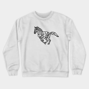 Geometric Origami Horse Crewneck Sweatshirt